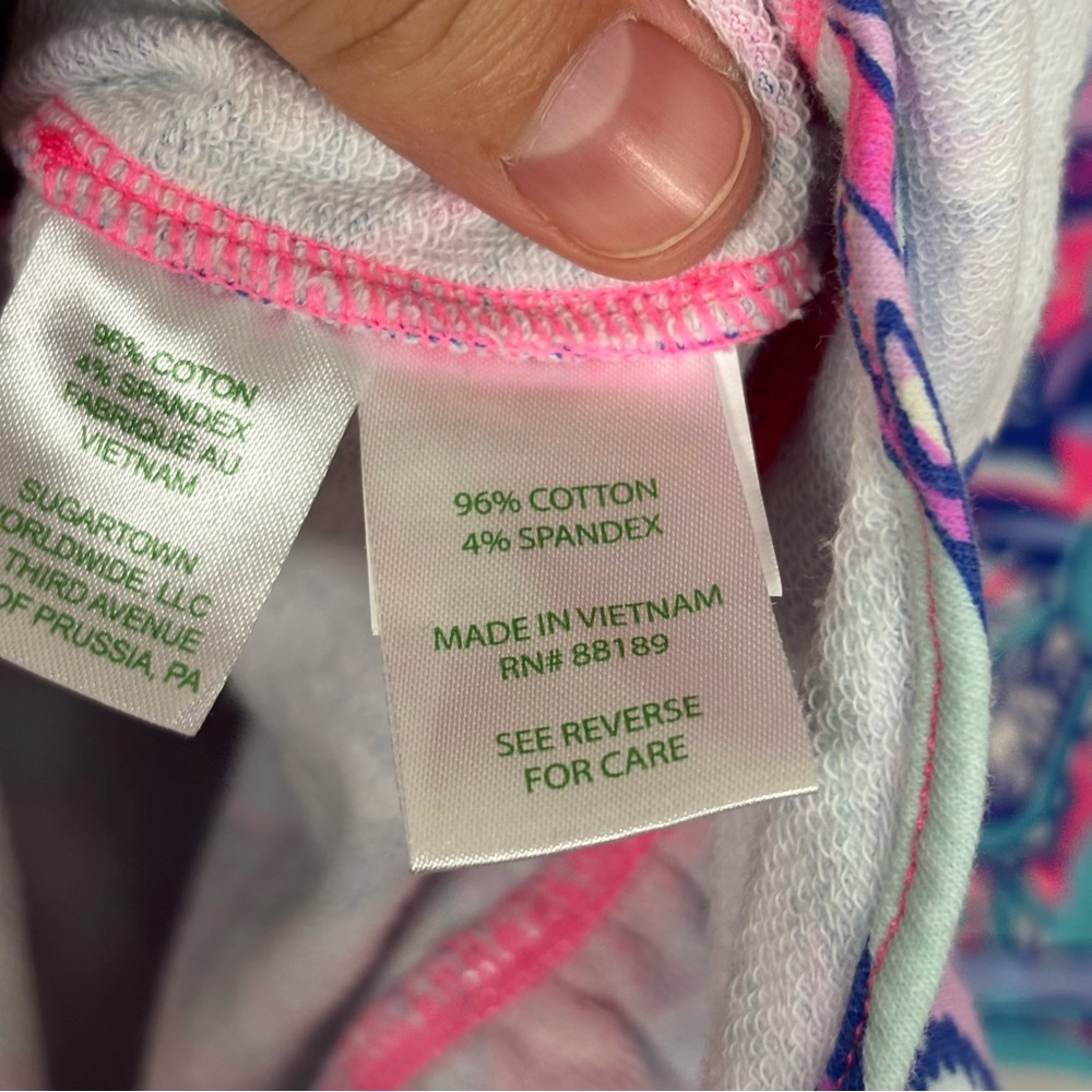 Lilly Pulitzer Killian Popover Pullover Pink Tropics Ruffle Hem Size XXS - Picture 9 of 11